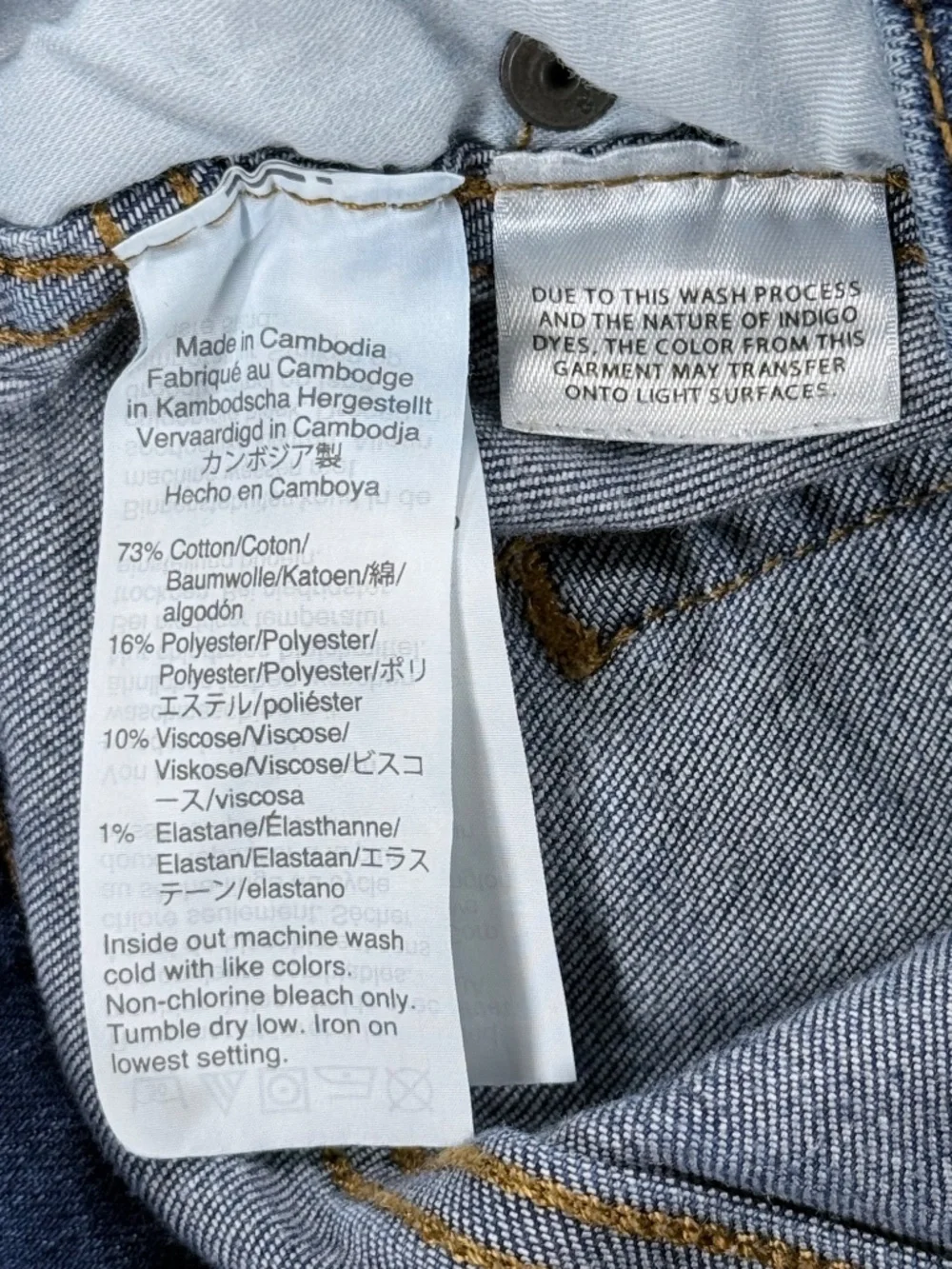 J.Crew Factory High-Rise Vintage Straight Button-Fly Jeans Stormy Ink - Size 25